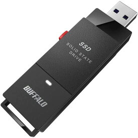 SSD-PUT1.0U3BC/D 外付けSSD ポータブル USB3.2 Gen1 スティック型 TV録画対応 1.0TB ブラック