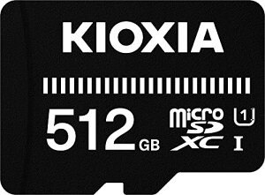 KIOXIA(LINVA) Ń microSD 512GB UHS-IΉ Class10 microSDXC (]x50MB/s) T|[gKi [J[ۏ3N KTHN-MW512G