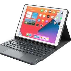 iPad 9世代 キーボード iPad 8世代 キーボード ケース タッチパッド付き ipad 10.2 キーボード ケースiPad7世代キーボード 2021/2020/2019モデル Bluetooth キーボードカバー 脱着式 多角度調整 傷つけ