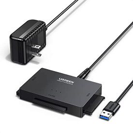 UGREEN SATA USB 変換ケーブル SATA IDE 2.5/3.5インチ SATA USB 変換アダプター USB3.2 Gen 1 USB A接続 光学ドライブ対応 10TB HDD/SSD対応 5Gbps高速転送速度 sata usb