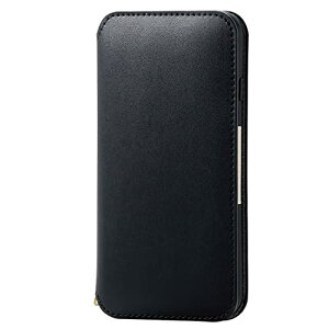 エレコム iPhone SE (第2世代/第3世代) / 8 / 7 用 ケース 手帳型 レザー 耐衝撃 NEUTZ ブラック PM-A22SPLFY2BK