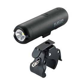 エレコム 自転車 用 ライト LED 200ルーメン 容量3350mAh USB充電式 防雨仕様 IPX5防水 モバイルバッテリー機能付き USB-A 1 色温度7000K (昼光色) クロスバイク ロードバイク 等 ブラック BCA-M01L-