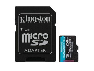 Kingston Canvas Go Plus Class 10 UHS-I A2 U3 microSDXCJ[hA256GB A_v^[tB