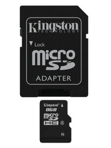 Kingston microSDHC �N���X4 �t���b�V���������[�J�[�h (SDC4/8GBCR)