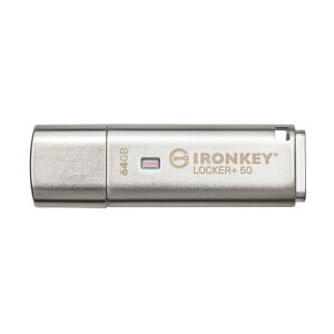 �L���O�X�g�� Kingston IronKey �Í���USB�h���C�u 64GB USB3.2(Gen1)/3.1/3.0 XTS-AES�Í��� �}���`�p�X���[�h�@�\ IronKey Locker+ 50 IKLP50/64GB