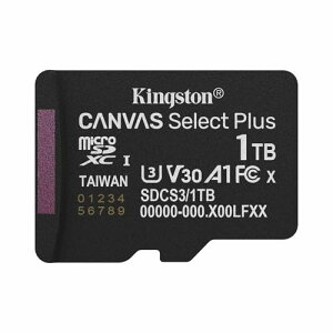 Kingston Canvas Select Plus microSD[J[h 1TB microSDXC Gen3 150MB/s A1J[h + A_v^[ - SDCS3/1TB