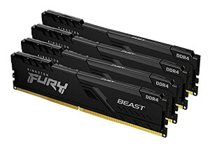 LOXg Kingston FURY fXNgbvPCp DDR4 3200MT/b 32GB 4 Kingston FURY Beast r[Xg CL16 KF432C16BBK4/128 iԕۏ