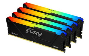 LOXg Kingston FURY fXNgbvPCp DDR4 3200MT/b 16GB 4 Kingston FURY Beast r[Xg RGB CL16 KF432C16BB2AK4/64 RGB LED iԕۏ