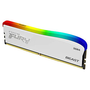 Kingston キングストン FURY デスクトップPC用 白いメモリ DDR4 3600MT/秒 8GB 1枚 Kingston FURY Beast ビースト RGB CL17 KF436C17BWA/8 製品寿命期間保証