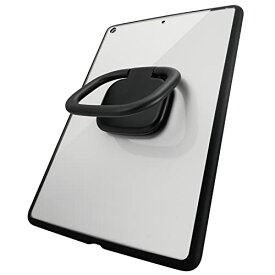 エレコム iPad 10.2 第9/8/7世代 (2021/2020/2019年) ケース TOUGH SLIM フレームカラー リング付き スタンド機能付き ブラック TB-A21RTSLFCRBK
