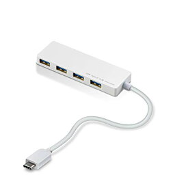 エレコム usbハブ USB3.1 Gen1 Type-C Aメス4ポート バスパワー 15cmケーブル MacBook/iPad/Surface GO Pro 7 / Chromebook等 対応 ホワイト U3HC-A429BXWH