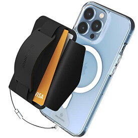 22年改良 Sinjimoru Magsafe 対応 カードケース スマホスタンド、滑り止めシリコンパッド追加 3in1 iPhoneリングバンド カードホルダー 落下防止のタグパッチ付き Qi充電 対応 脱着簡単 片手操作便利 iPhone14 i