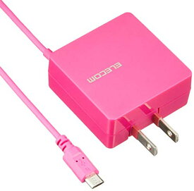エレコム USB 充電器 ACアダプター コンセント スマホ IQOS glo 対応 microUSB 急速充電器 折畳式プラグ ピンク MPA-ACMBC154PN
