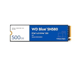 ウエスタンデジタル 500GB WD Blue SN580 NVMe 内蔵ソリッドステートドライブ SSD - Gen4 x4 PCIe 16Gb/秒 M.2 2280 最大4,000MB/秒 - WDS500G3B0E