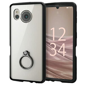 �G���R�� AQUOS sense7 SH-53C | SHG10 �P�[�X �J�o�[ �����O�t�� �ϏՌ� �Ռ��z�� TOUGH SLIM LITE ���d�x �����Čy���ϏՌ��P�[�X �X�g���b�v�z�[���t�� �u���b�N PM-S226TSLFCRBK