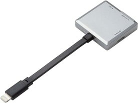 ロジテック ライトニングカードリーダー iPhone対応 SD microSD対応 シルバー LMR-MB08SV