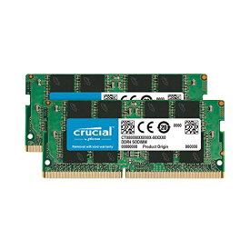 Crucial Micron製 DDR4 ノート用メモリー 16GB x2( 2400MT/s / PC4-19200 / 260pin / SODIMM)CT2K16G4SFD824A