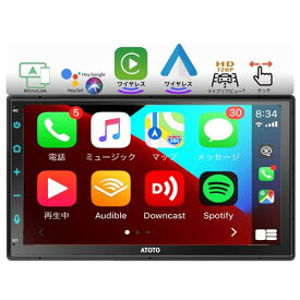 ATOTO F7 WE 7インチタッチパネルオーディオ一体型ナビ、2DINカーステレオ、カーナビ と ワイヤレスCarPlay、Android Auto ワイヤレス、Bluetooth対応、MirrorLink、HDライブリアビュー、USBビデオ オー