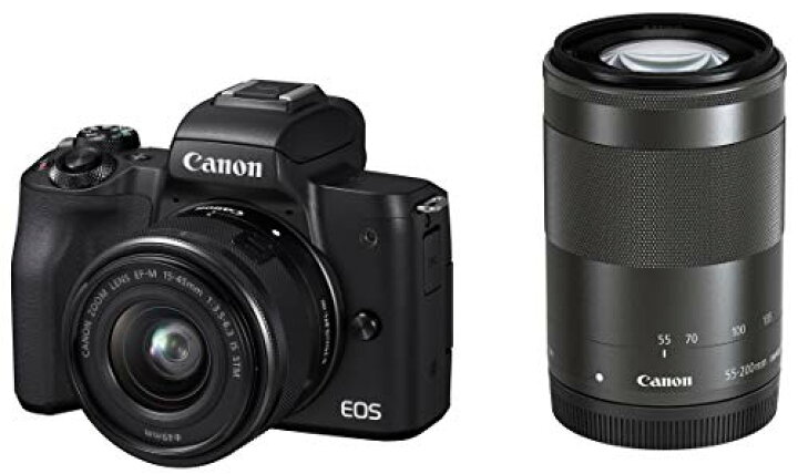 楽天市場】Canon ミラーレス一眼カメラ EOS Kiss M ダブルズームキット 