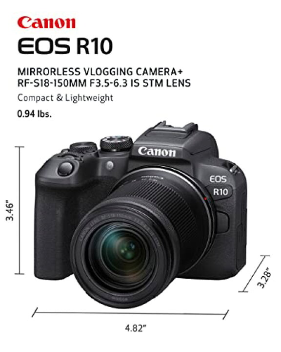 楽天市場】Canon キヤノン ミラーレス一眼 ビデオログカメラ EOS R10 