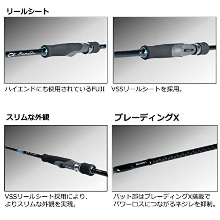 楽天市場】ダイワ(DAIWA) エギングロッド エメラルダス X 89M 釣り竿 