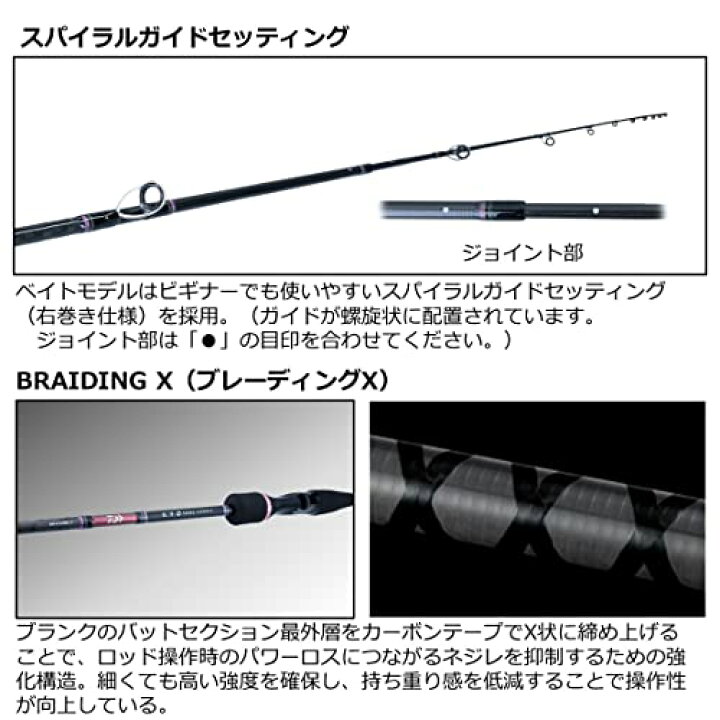 楽天市場】ダイワ(DAIWA) タイラバロッド 紅牙X 69HB-S ブラック : TalesStore 楽天市場店