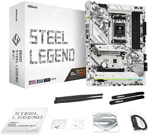 ASRock }U[{[h B650 Steel Legend WiFi AMD Ryzen 7000 V[Y CPU (Soket AM5) Ή B650 `bvZbg DDR5 ATX }U[{[h K㗝Xi