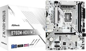 ASRock }U[{[h B760M-HDV/M.2 Intel 12 13 CPU LGA1700 Ή B760 `bvZbg DDR5 Micro ATX }U[{[h K㗝Xi