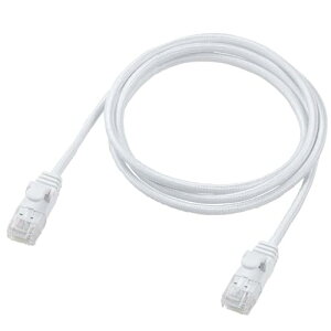 GR LANP[u CAT6A 1m ܐ܂h~ bVP[u zCg ECLD-GPAM/WH10