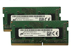 MICRON 8GB Lbg (2 x 4GB) DDR4 3200MHz PC4-25600 1.2V 1R x 16 SODIMM m[gp\R RAM W[ MTA4ATF51264HZ-3G2J1 OEMpbP[W