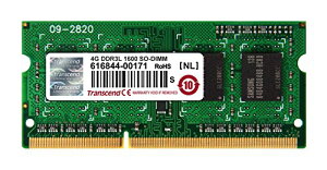 Transcend m[gPCp PC3L-12800 DDR3L 1600 4GB 1.35V (d) - 1.5V Ή 204pin SO-DIMM TS512MSK64W6H