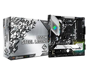 ASRock AMD Ryzen 5000V[Y (Soket AM4)Ή B550`bvZbg Micro ATX }U[{[h K㗝Xi B550M Steel Legend
