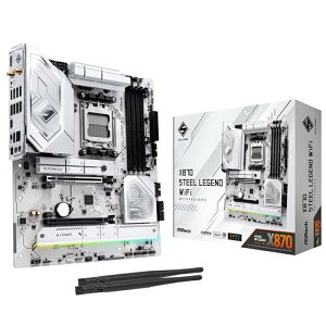 ASRock }U[{[h X870 Steel Legend WiFi AMD Ryzen 9000 V[Y CPU (Soket AM5) Ή X870 `bvZbg ATX }U[{[h K㗝Xi