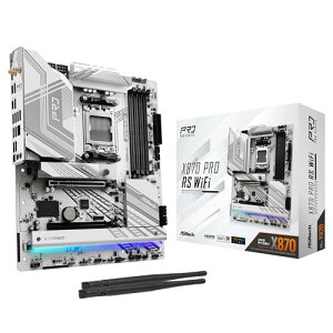 ASRock }U[{[h X870 Pro RS WiFi AMD Ryzen 9000 V[Y CPU (Soket AM5) Ή X870 `bvZbg ATX }U[{[h K㗝Xi