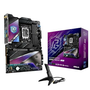 ASRock }U[{[h Z890 Nova WiFi Intel CPU Core Ultra (LGA1851) Ή Z890 `bvZbg DDR5 ATX }U[{[h K㗝Xi