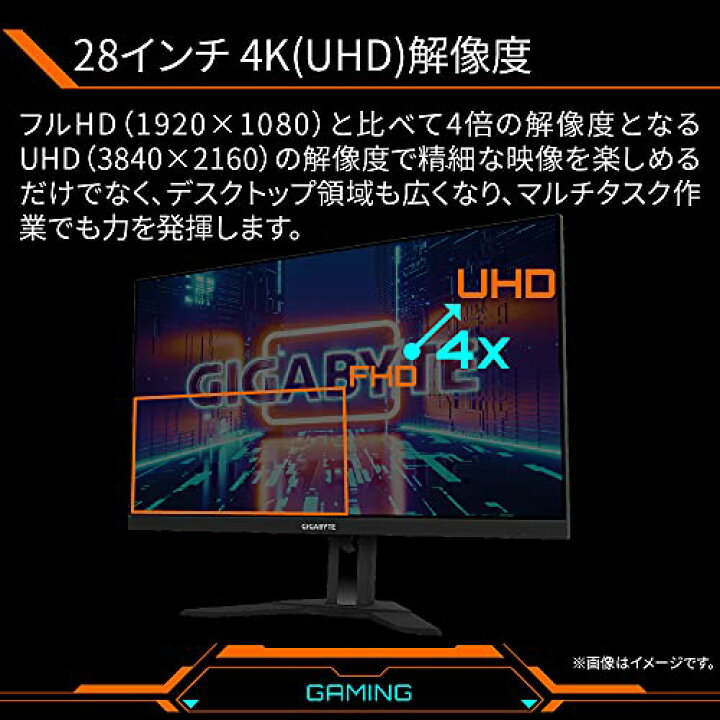 楽天市場】GIGABYTE ゲーミングモニター 28インチ UHD 平面モニター 