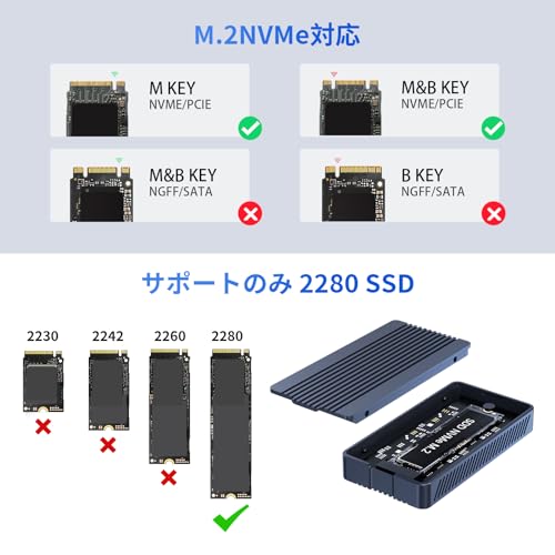 楽天市場】ACASIS M.2 SSD 外付けケース USB4.0 NVMe M.2 SSDケース