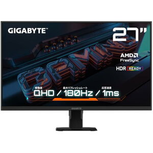 GIGABYTE Q[~Oj^[ 27C` SS IPS QHD ʃj^[ 180Hz 1ms HDRΉ GS27QA