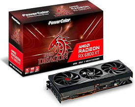 PowerColor AMD Radeon RX 6800 XT搭載 グラフィックスカード オリジナルファンモデル RED DRAGON AXRX 6800XT 16GBD6-3DHR/OC