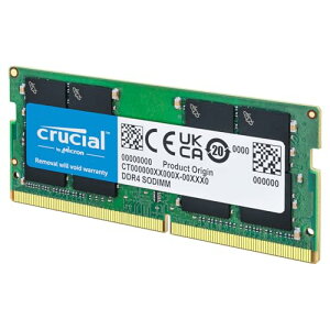 Crucial m[gPCp݃ 32GB(32GBx1) DDR4 3200MT/s(PC4-25600) CL22 SODIMM 260pin CT32G4SFD832A