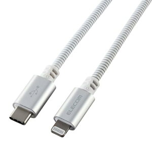 GR CgjOP[u 1.5m (Lightning USB-C) USB Power DeliveryΉ MFiKFؕi XeX ϋv L  ݂Ή B̊ߋSKiNA zCg PET-CLMT15WH