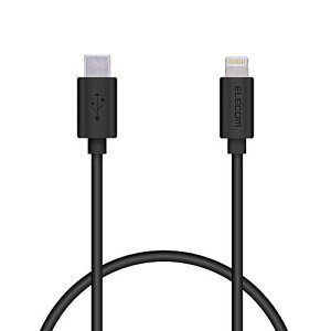 GR Type-C to LightningP[u CgjO iPhone [dP[u X^_[h iPhone 13 / 12 / SE (2) Ή AppleFؕi 0.5m (50cm) ubN MPA-CL05B