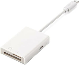 GR J[h[_[ LightningRlN^ڑ Made for iPhone/iPad擾 Type-CA_v^t SD+microSDΉ Mac WindowsΉ P[u7cm zCg MR-LC201WH