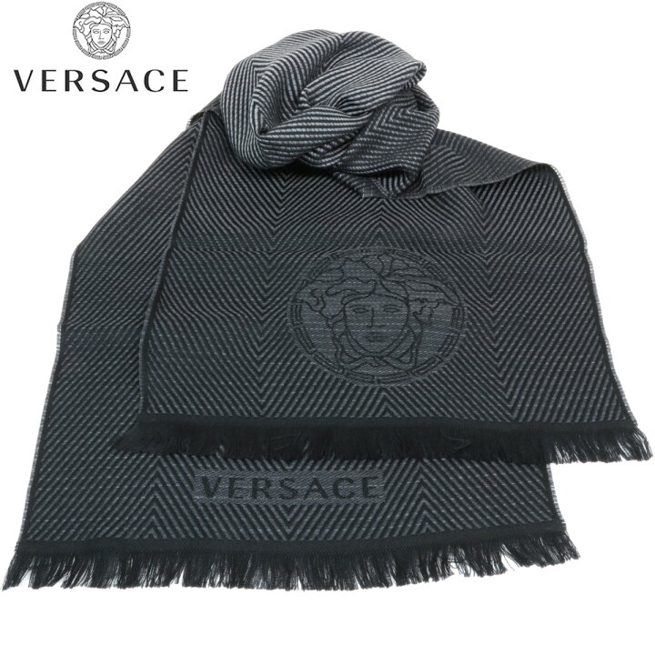 楽天市場】ヴェルサーチ マフラー VERSACE メデューサ ロゴ vsm1609 