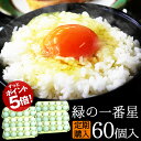 送料無料ポイント5倍!お得な定期購入 青森限定 希少な最高級卵 緑の一番星 60個 初回限定 送料無料4,340円!2回目以降もお得な6,200円(税込・送料込...