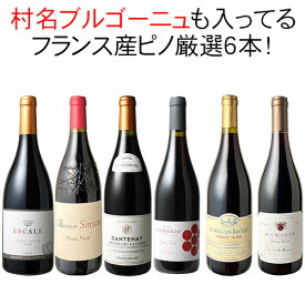 【送料無料】ワインセット フランス ピノ・ノワール 飲み比べ 6本 セット 赤ワイン 村名クラス入 フランス産ピノだけ ギフト 第42弾【Pup】