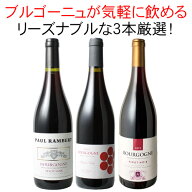 【送料無料】ワインセット ブルゴーニュ 3本 セット 赤ワイン ピノ・ノワール お気軽ブルゴーニュ 家飲み…