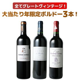 【送料無料】ワインセット 2015年 ボルドー 当り年 3本セット お中元 ギフト プレゼント 赤ワイン ビッグ・ヴィンテージ ソムリエ厳選 御祝 誕生日 送別 記念日 第101弾