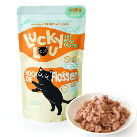 ラッキールー アダルト ポルトリー＆トラウト 125g 猫 キャットフード グレインフリー ウェットフード 総合栄養食