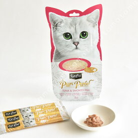 キットキャット パーピューレ ツナ&おかか 60g（15g×4本） 猫 おやつ キャットフード ウェットフード グレインフリー ピューレ ペースト 水分補給 トッピング 高齢猫 老猫 子猫 魚 kitcat